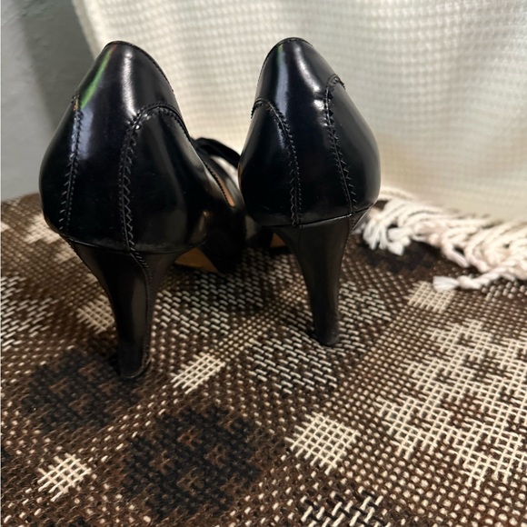 Cole Haan Black Stiletto Heels with Bow Detail 9.5 B - Picture 3 of 7